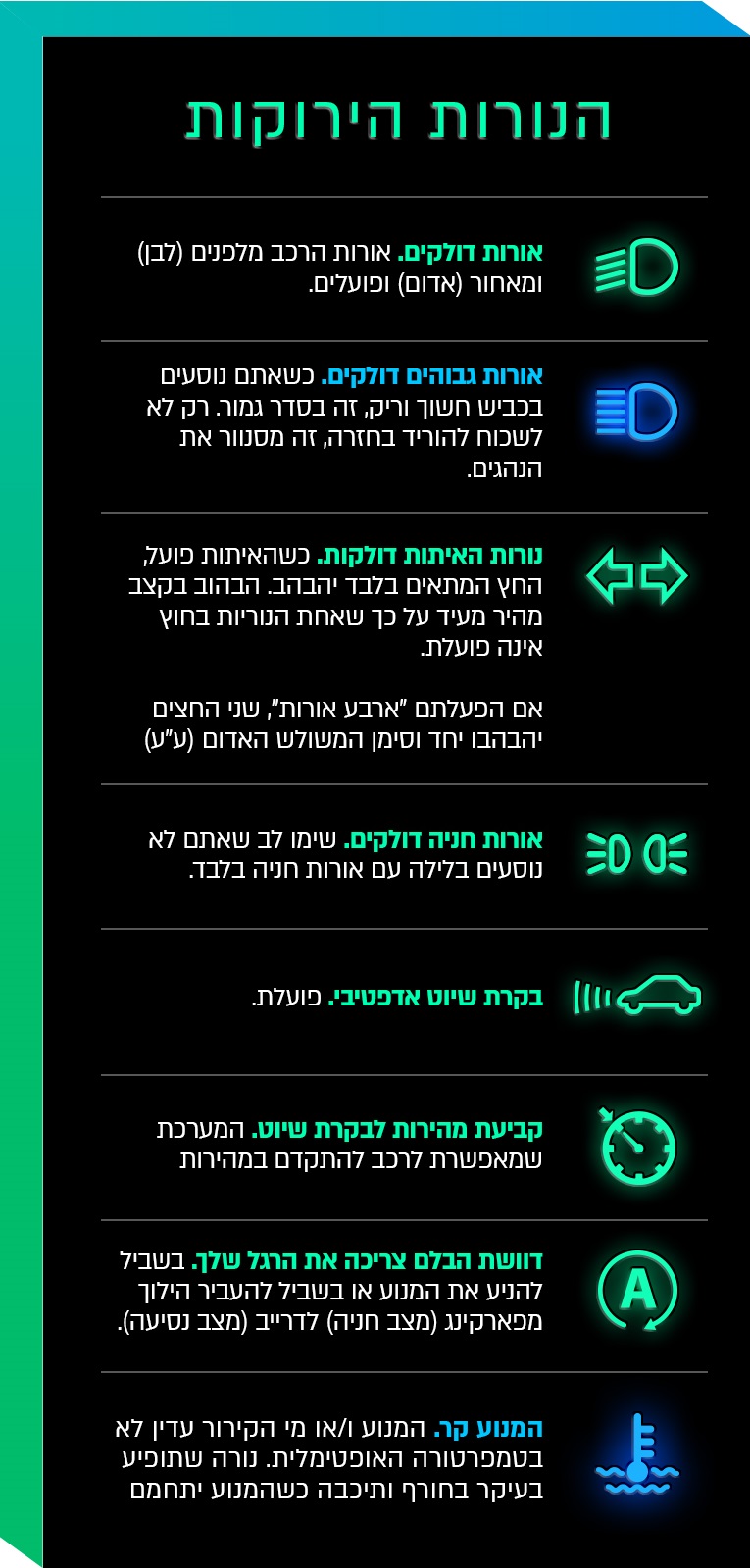 נורות ירוקות - ביטוח ישיר